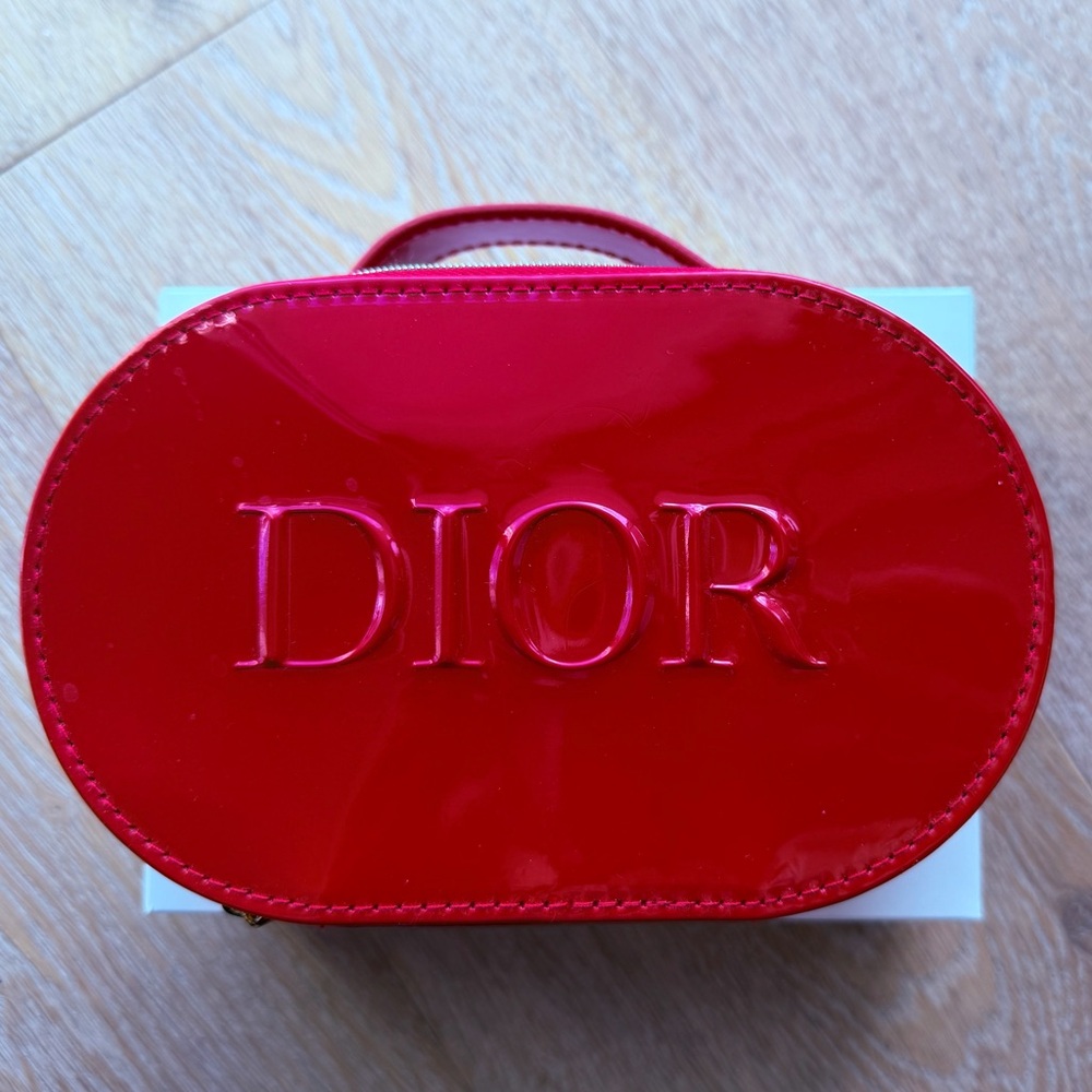 Dior Glossy Red Cosmetic Bag NWT ❤️